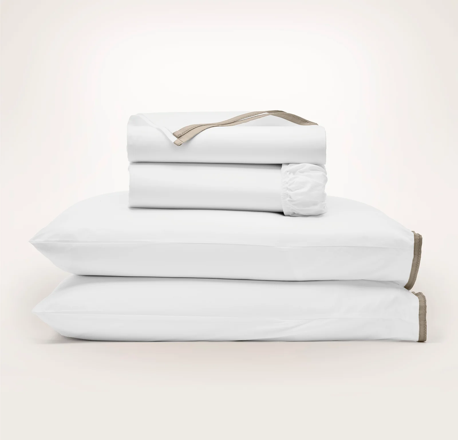 Percale Hemmed Sheet Set - White